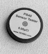 The PB40 nuclear radiation sensor tester disc